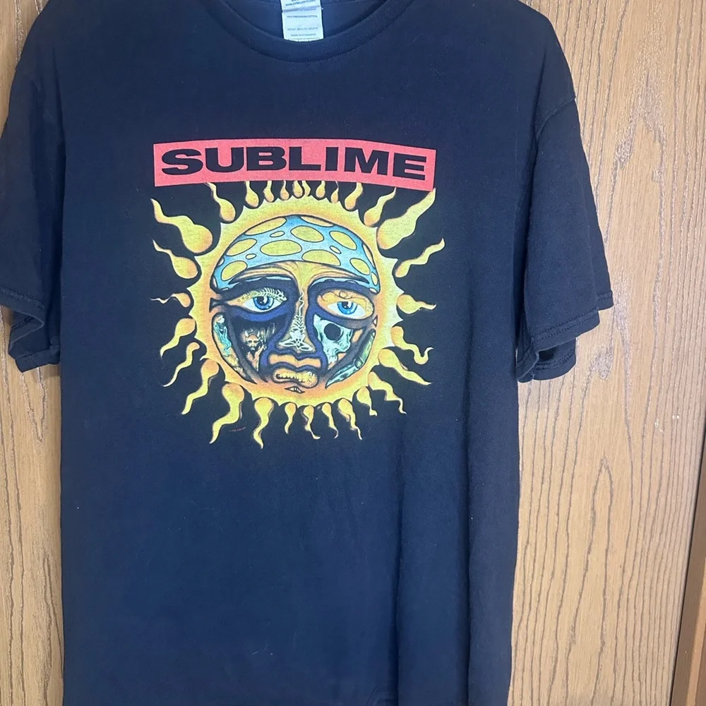 Vintage Y2K 2002 SUBLIME Black Sun T-Shirt Pro Delta Size L Ska Rock Band Tour - Picture 2 of 6